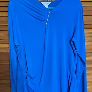 Liz Claiborne Women’s Blouse Size XL Blue NWT Business, Church, Comfortable